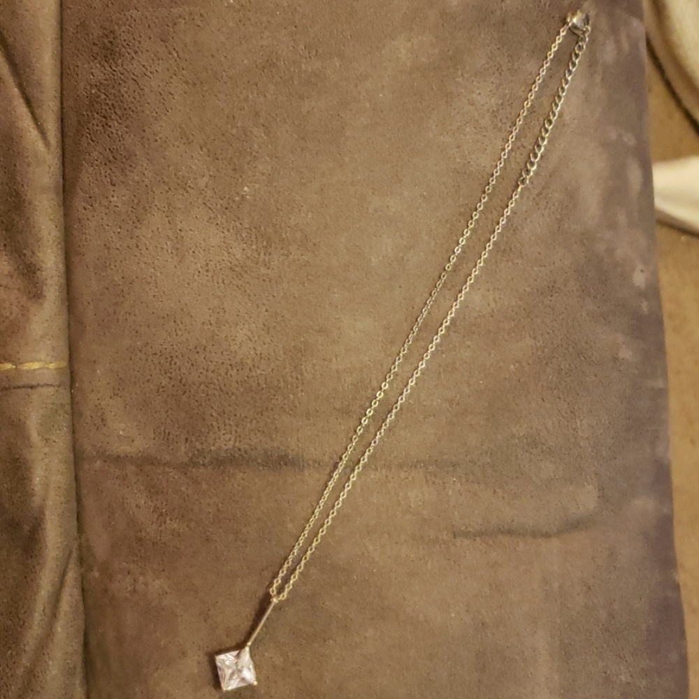 Cubic Zirconia Diamond Pendant Necklace